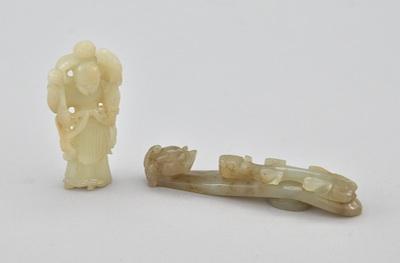 Two Pieces of Carved Jade Chinese b6691