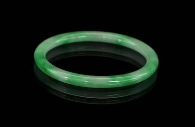 A Green Jadeite Bangle Rounded