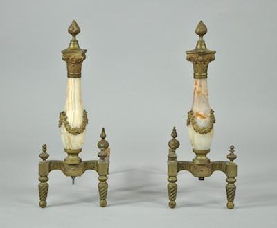 A Pair of Antique Andirons The pair