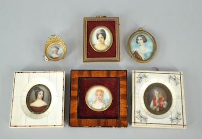 A Lot of Six Miniature Portraits b66ef