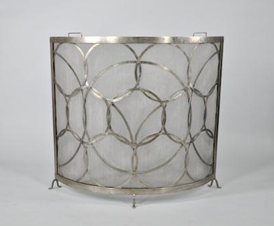 A Hand Wrought Fireplace Screen Of a
