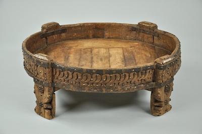 A Carved Wood Tribal Table Base