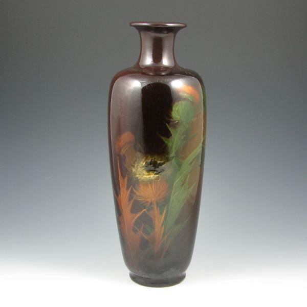 Weller Louwelsa vase with thistle b713b