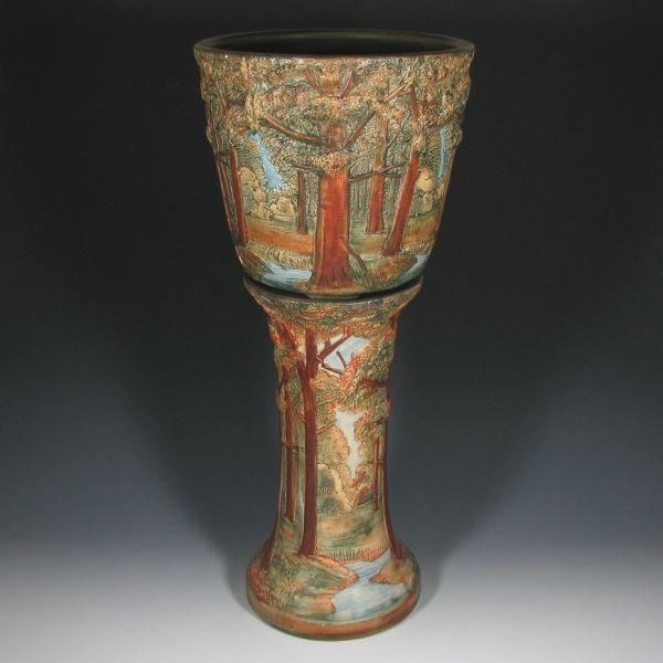 Weller Forest jardiniere and pedestal