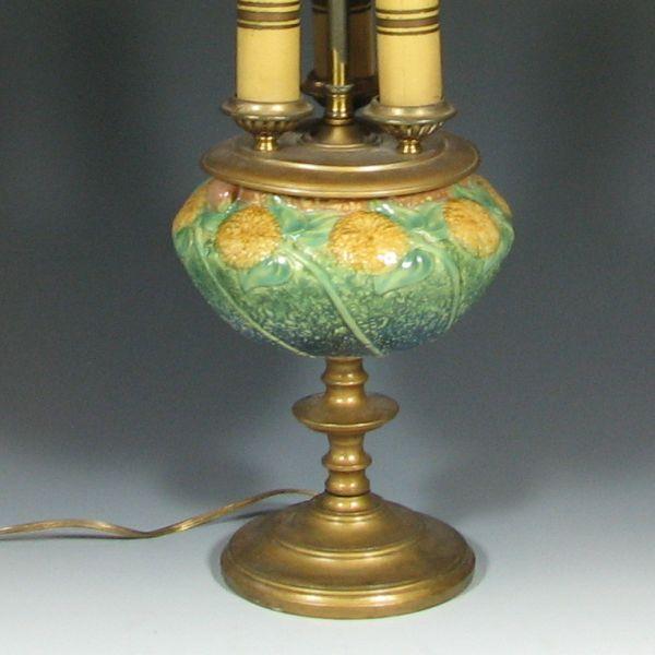 Roseville Sunflower lamp made from b7174