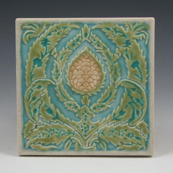 Rookwood trivet from 1925 with stylized