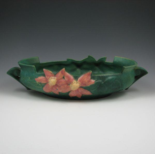 Roseville Clematis console bowl in green.