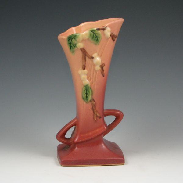 Roseville Snowberry vase in pink