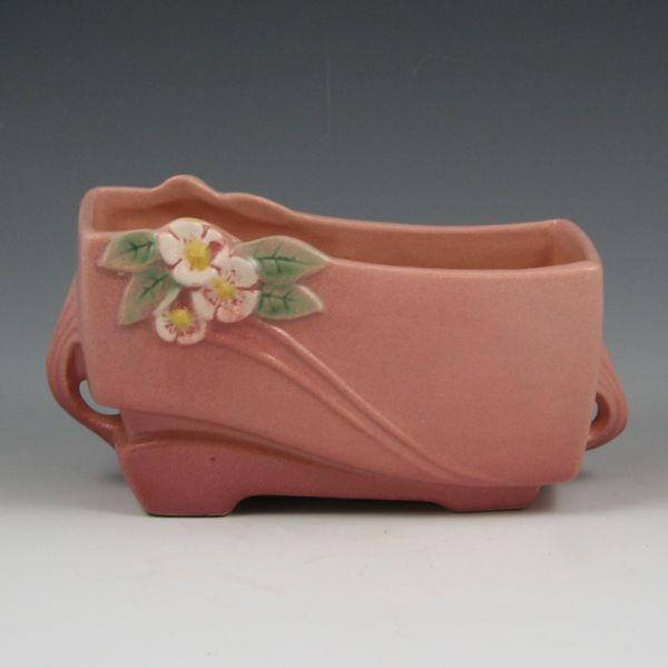 Roseville Mock Orange planter in pink.