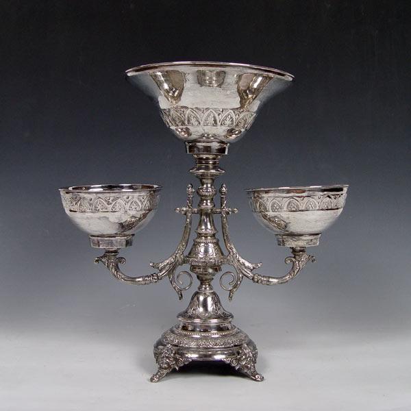 VICTORIAN STYLE SILVERPLATE EPERGNE  b7f68