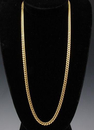 18K YELLOW GOLD CUBAN LINK CHAIN b7f89