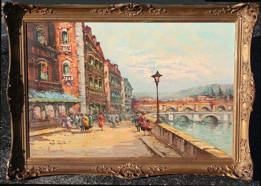 SCHOOL OF PARIS OIL/Canvas: Signed