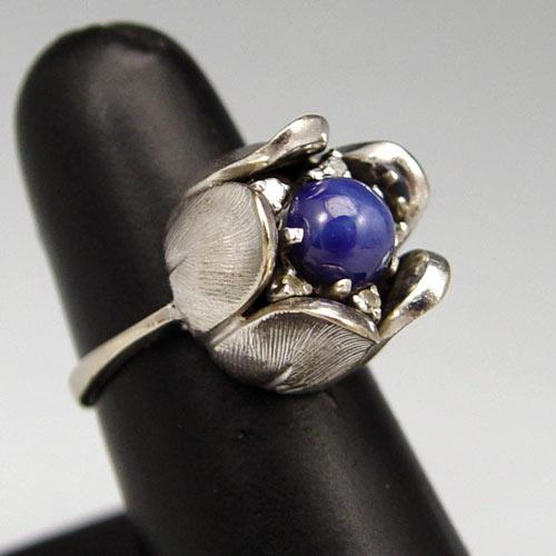 RETRO STAR SAPPHIRE DIAMOND RING  b7fa3