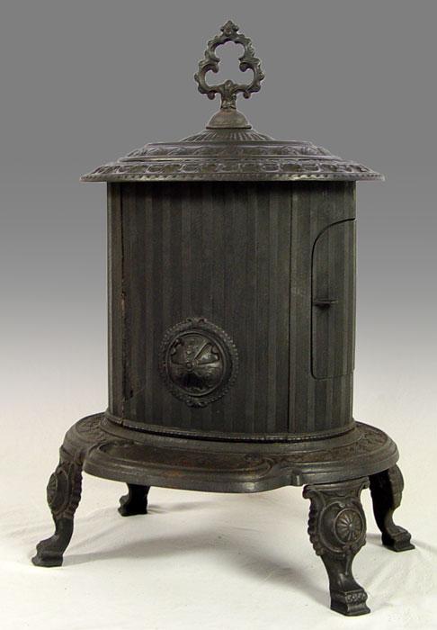 WAGER CAST IRON STOVE: 33'' h.