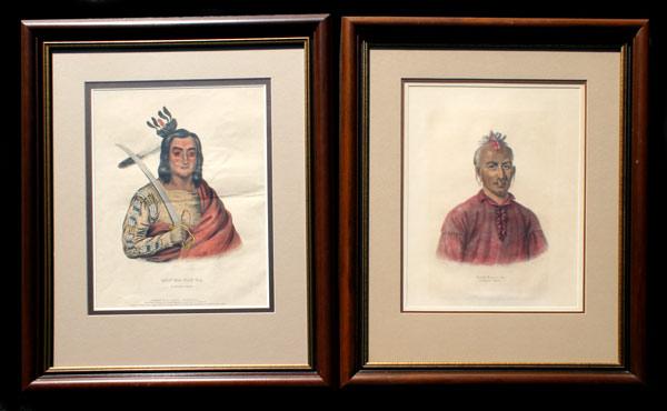 2 19TH C. AMERICAN INDIAN LITHOGRAPHS: