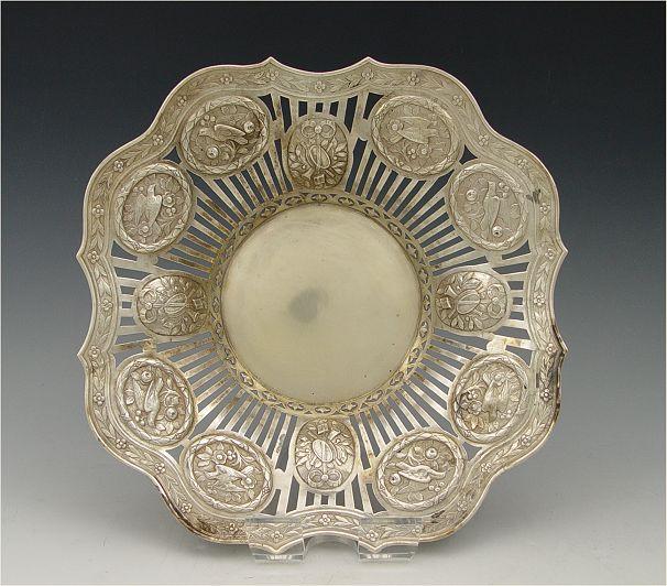 HANAU SILVER RETICULATED BOWL WITH