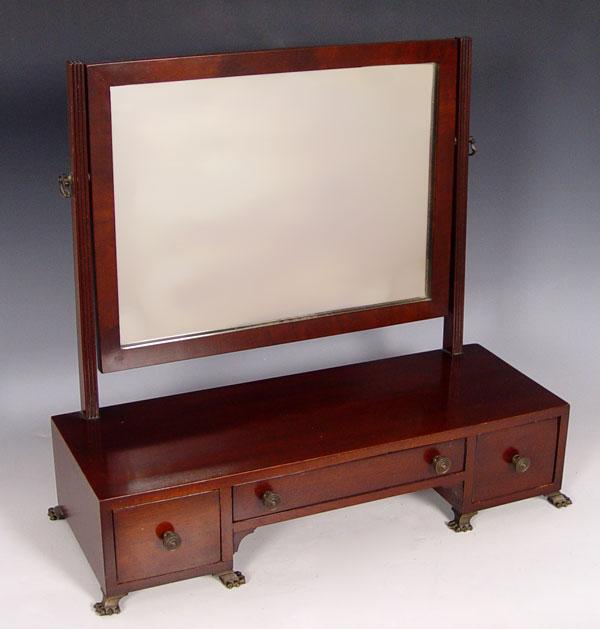 FINE MAHOGANY SHAVING MIRROR 3 b80ef