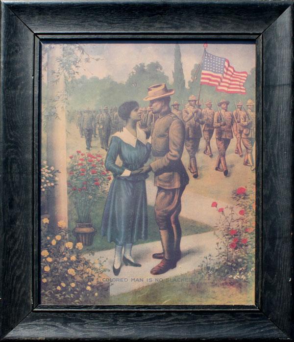 BLACK AMERICANA WWI CHROMOLITHOGRAPH  b80f9