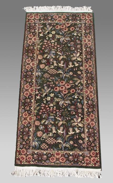 PAKISTANI GREEN FLORAL CARPET  b8128