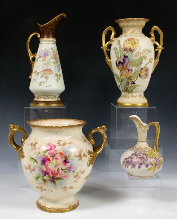 4 PIECE HAND PAINTED ROYAL WORCESTER b814d