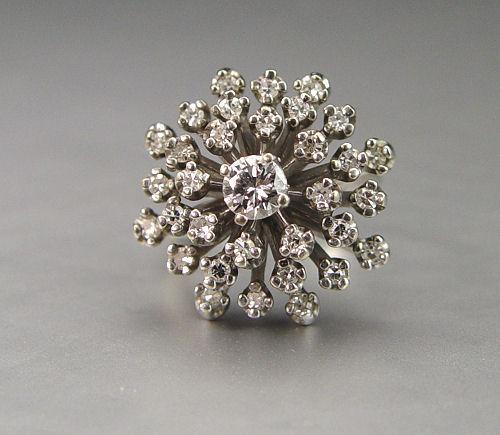 1 00 CTW DIAMOND CLUSTER RING  b7e5b