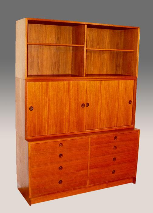 DANISH MODERN 3 PART MODULAR CABINET: