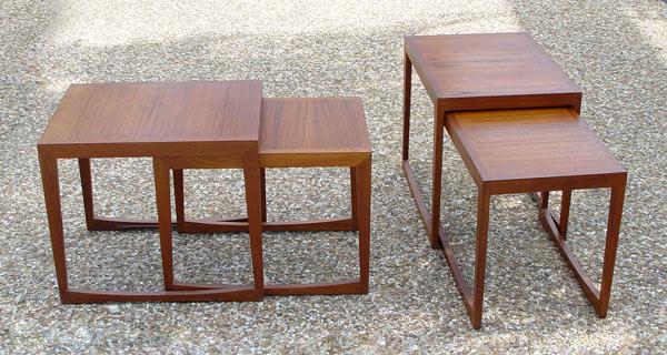 PAIR DANISH MODERN NESTING TABLES  b7e66