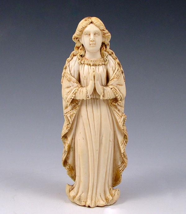 CARVED IVORY FIGURE OF MADONNA  b7eb8