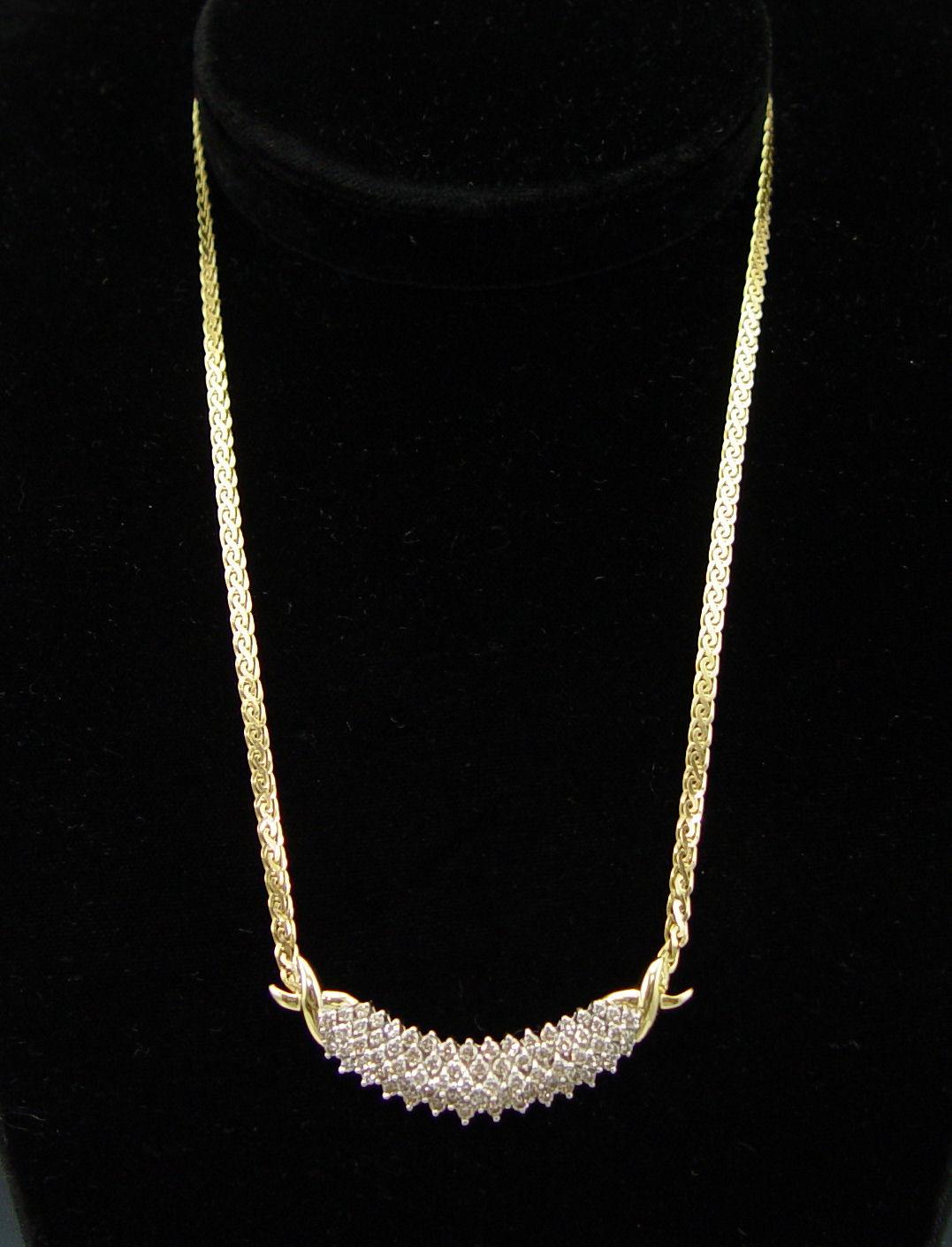 DIAMOND NECKLACE 14K yellow gold b7ee1