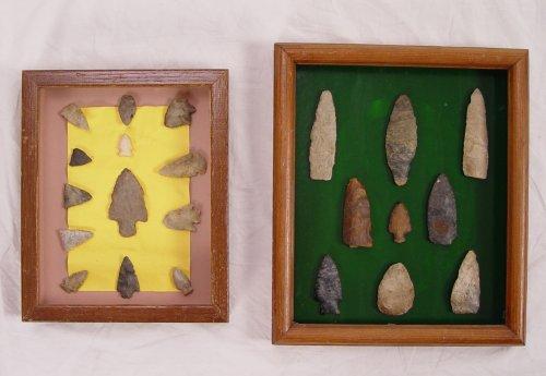 COLLECTION OF ARROWHEADS: Frame one)