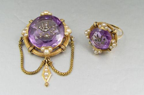 1880 S PERIOD VICTORIAN AMETHYST b84d5