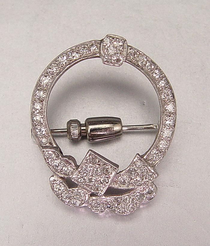 DIAMOND ENCRUSTED CIRCLE BROOCH  b84e1