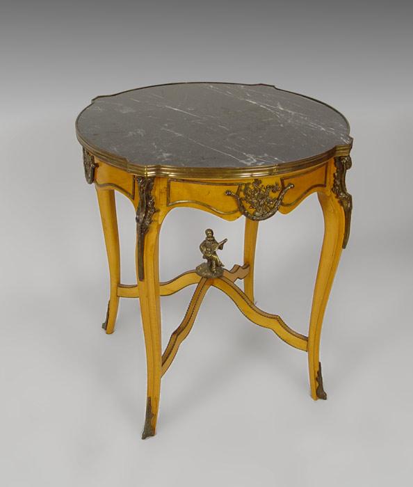 FRENCH MARBLE TOP CENTER TABLE  b8511