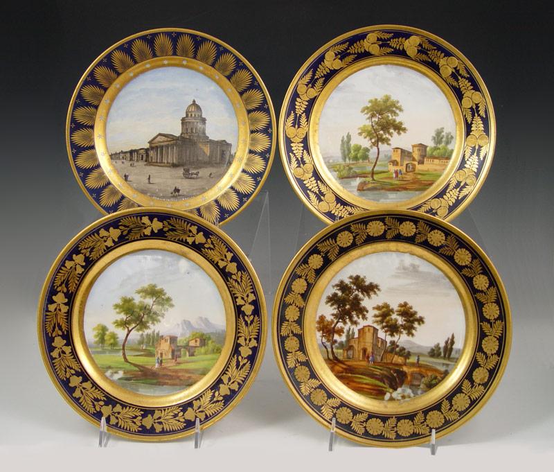 SET OF 3 DARTE FRERES PARIS PORCELAIN