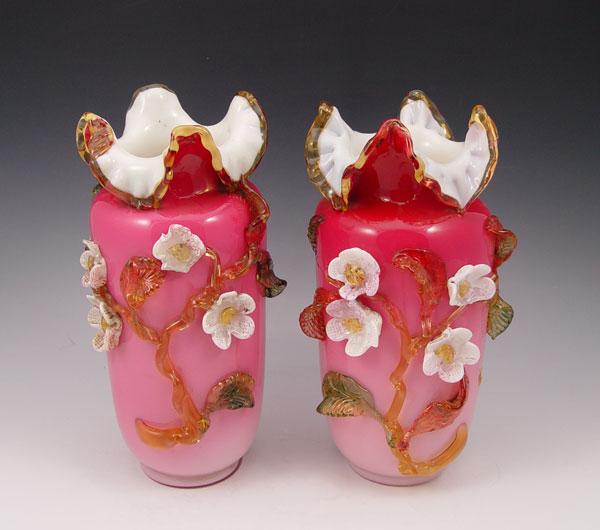 PAIR STEVENS WILLIAMS VASES  b8594