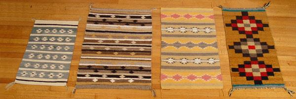 COLLECTION OF 4 NAVAJO RUGS: Reservation