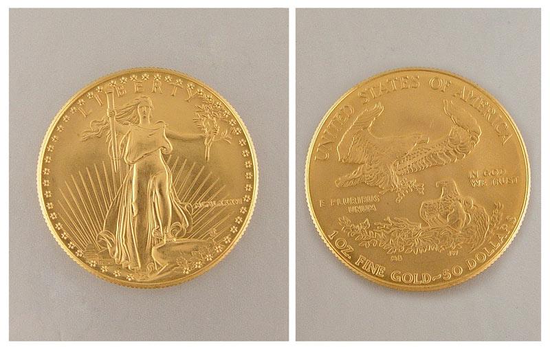 US 50 DOLLAR WALKING LIBERTY GOLD b85d1