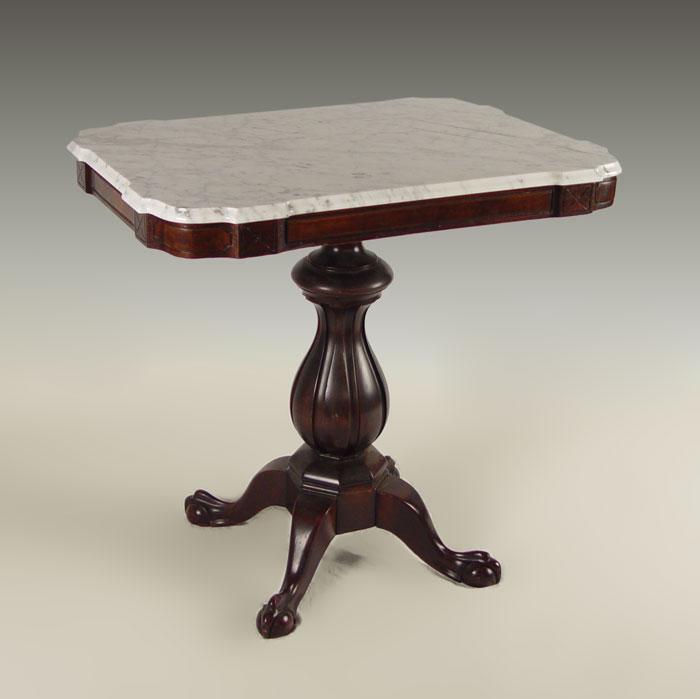 EASTLAKE VICTORIAN MARBLE TOP TABLE  b85ea