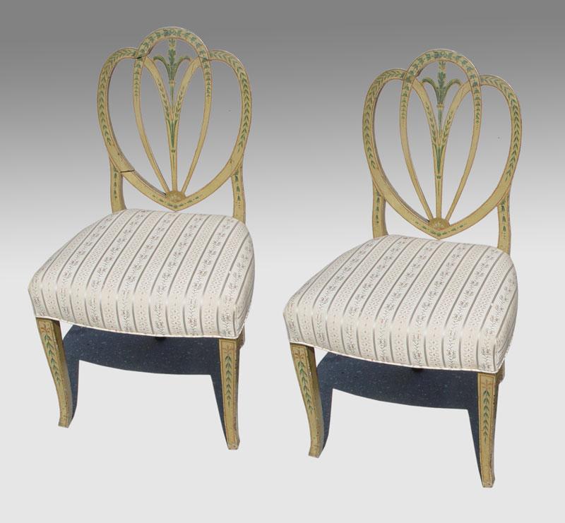 PAIR OF FRENCH PAINT DECORATED b85fa