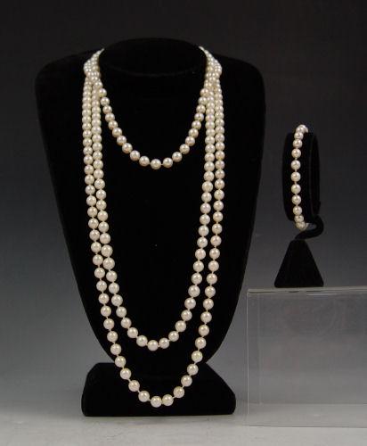 3 CULTURED PEARL STRAND NECKLACES b861c