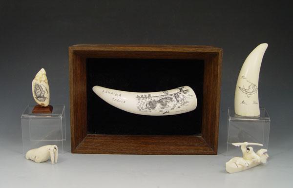 COLLECTION OF ALASKAN IVORY AND