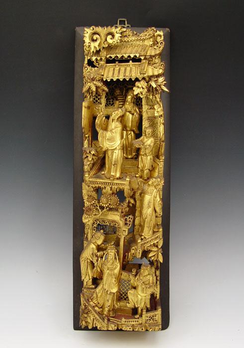 CHINESE CARVED ARCHITECTURAL PANEL  b8645