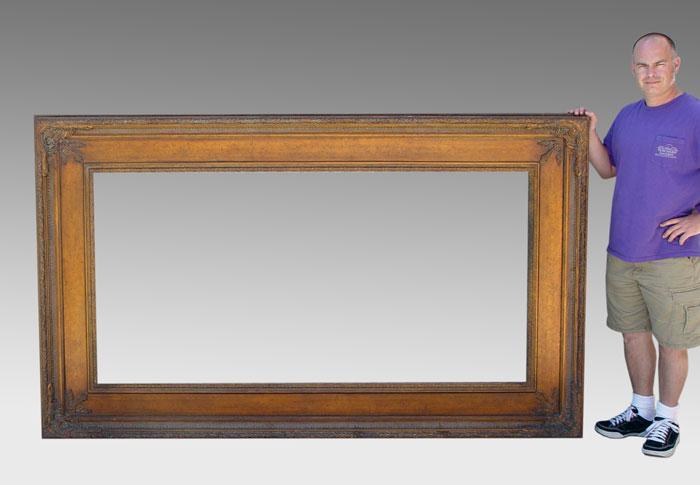 LARGE CARVED WOOD FRAME Bronze b8659