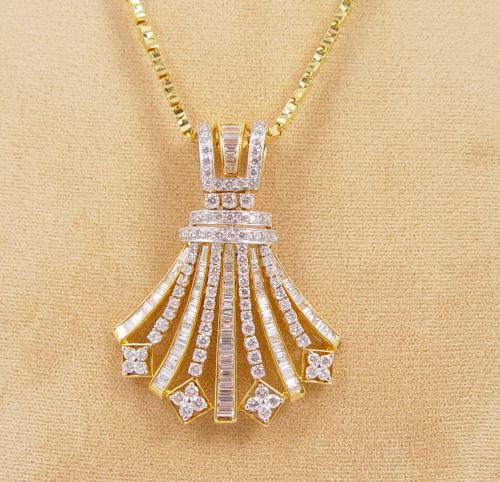 21K GOLD DIAMOND ENCRUSTED PENDANT b8c48