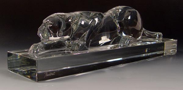 LARGE BACCARAT CRYSTAL PANTHER: