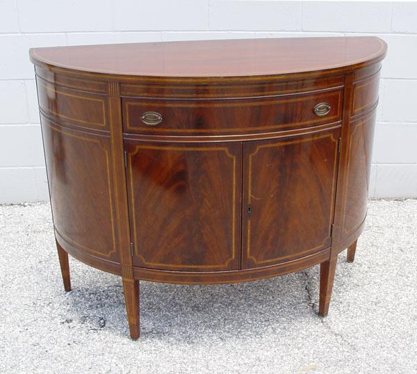 BANDED INLAY MAHOGANY DEMI COMMODE b8c80