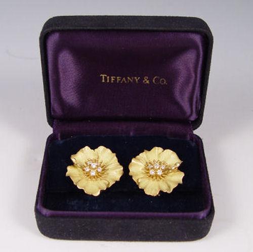 18K TIFFANY & CO DIAMOND ''DOGWOOD''