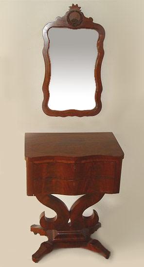 19TH C EMPIRE TWO DRAWER WORK STAND  b8c90