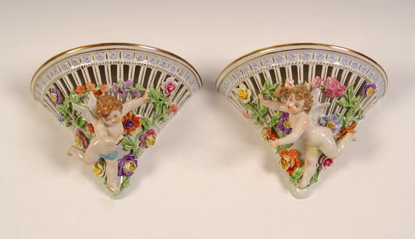 PAIR CARL THIEME DRESDEN PORCELAIN b8c9d