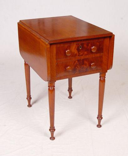 19TH C DROP LEAF WORK STAND Two b8cb0